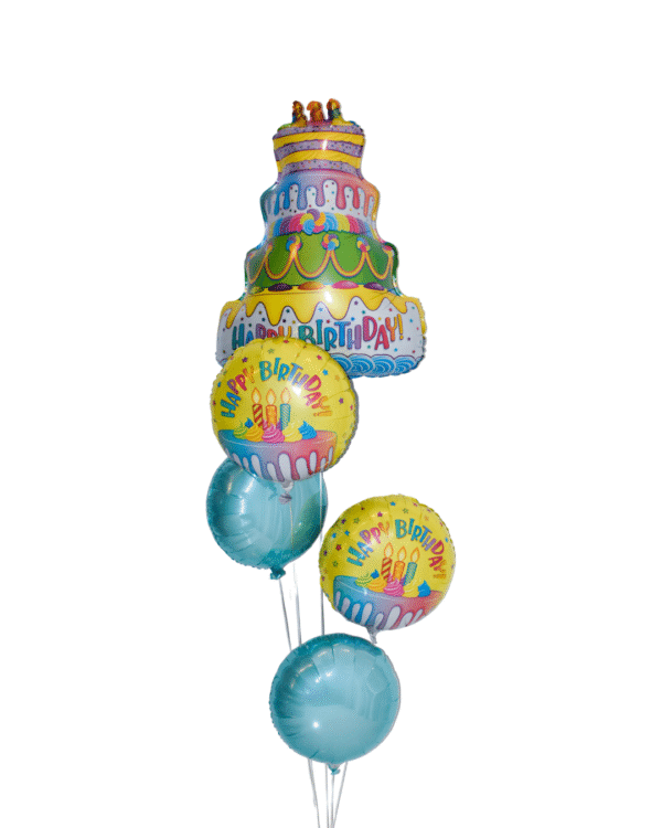 Colorful Cake Balloon arrangement size elite