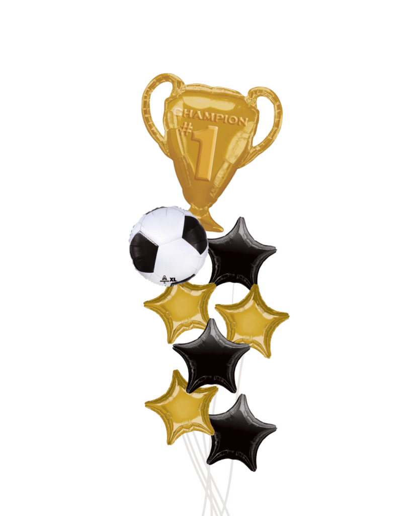 Soccer Balloon Bouquet Champion Trophy