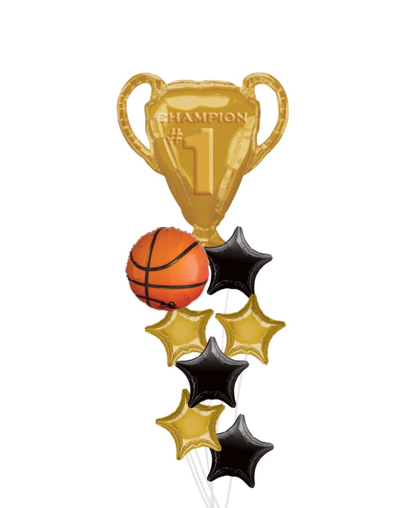 Basketball Balloon Bouquet Champion trophy balloons