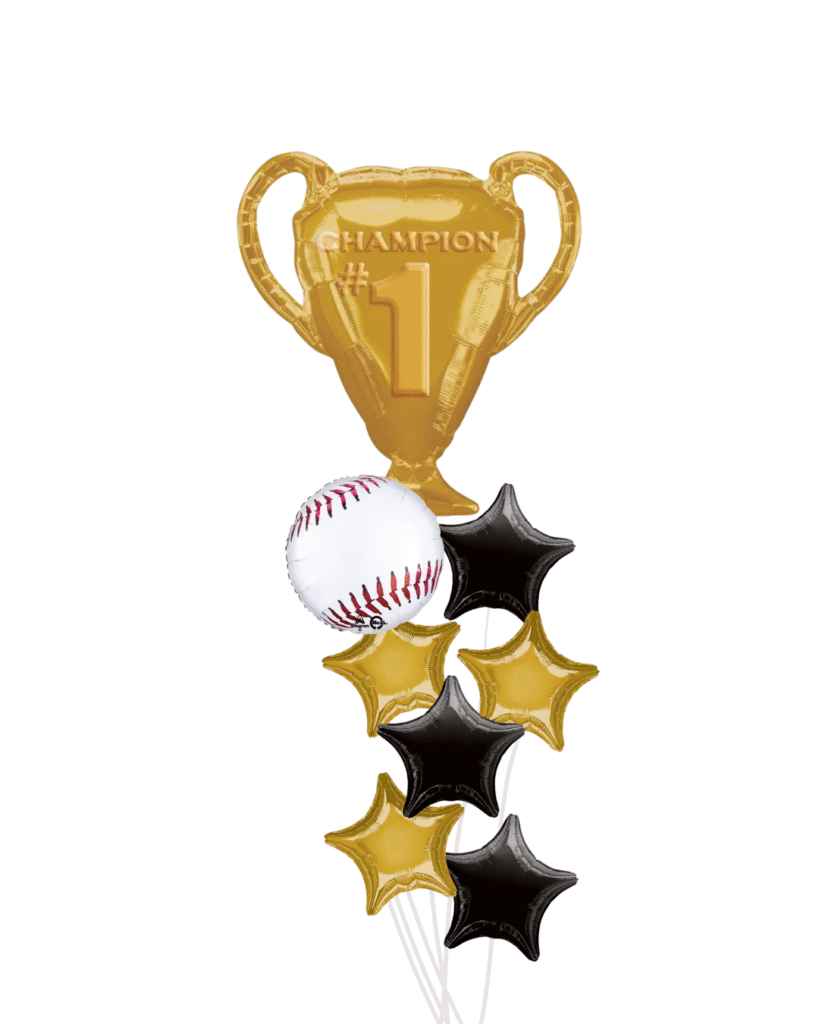 Baseball Balloon Bouquet Champion Trophy balloons