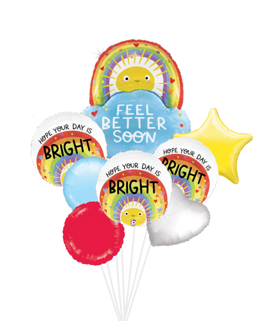 Feel better soon balloon arrangement