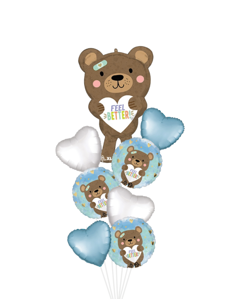 Cuddle & Care Get Well Balloon Bouquet