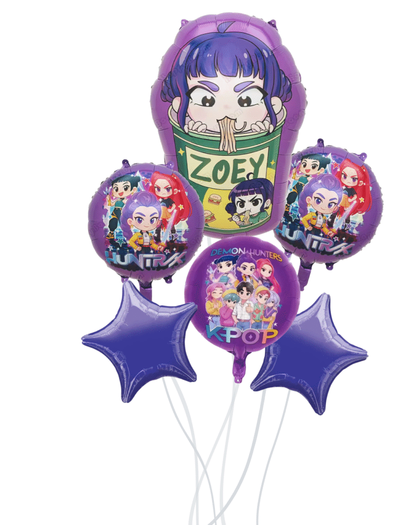 K-pop demon hunters zoey balloon arrangement
