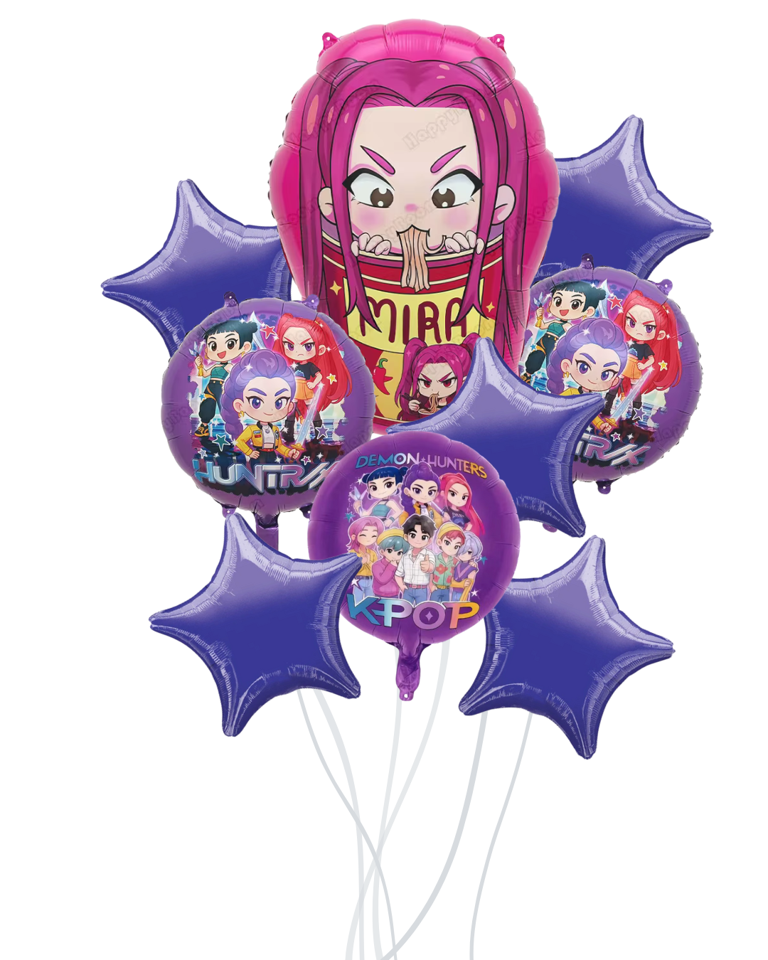 K-Pop Hunter Pink Hair Balloon Bouquet
