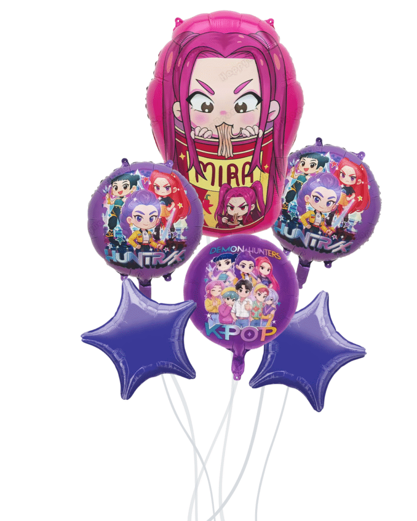 mira k-style demon hunters balloon bouquet
