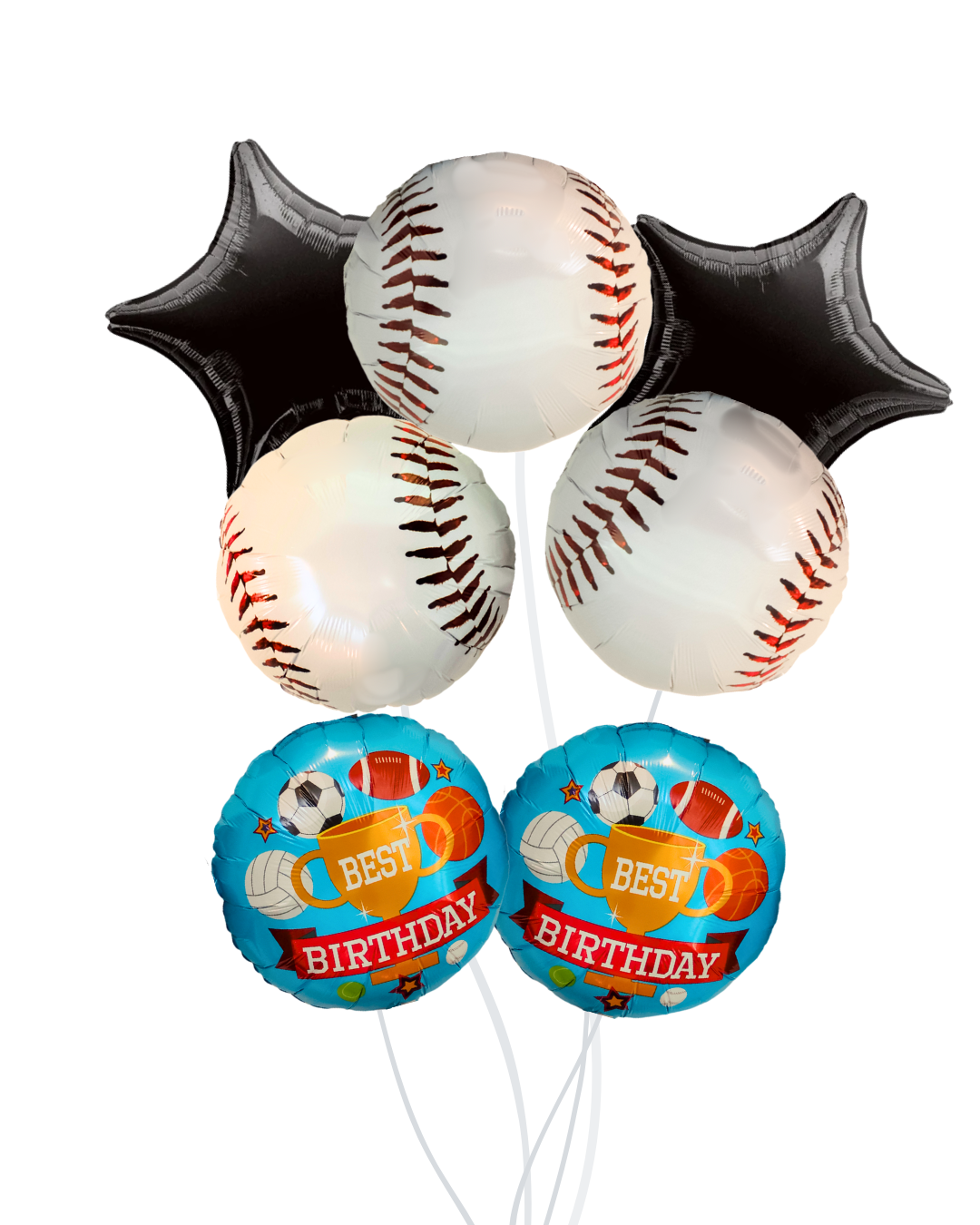 Baseball Star Balloon Bouquet - Image 2