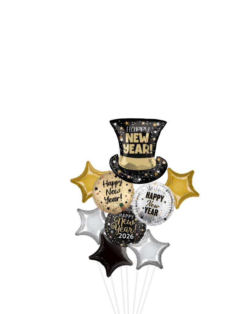 Happy New Year Hat Balloon Bouquet