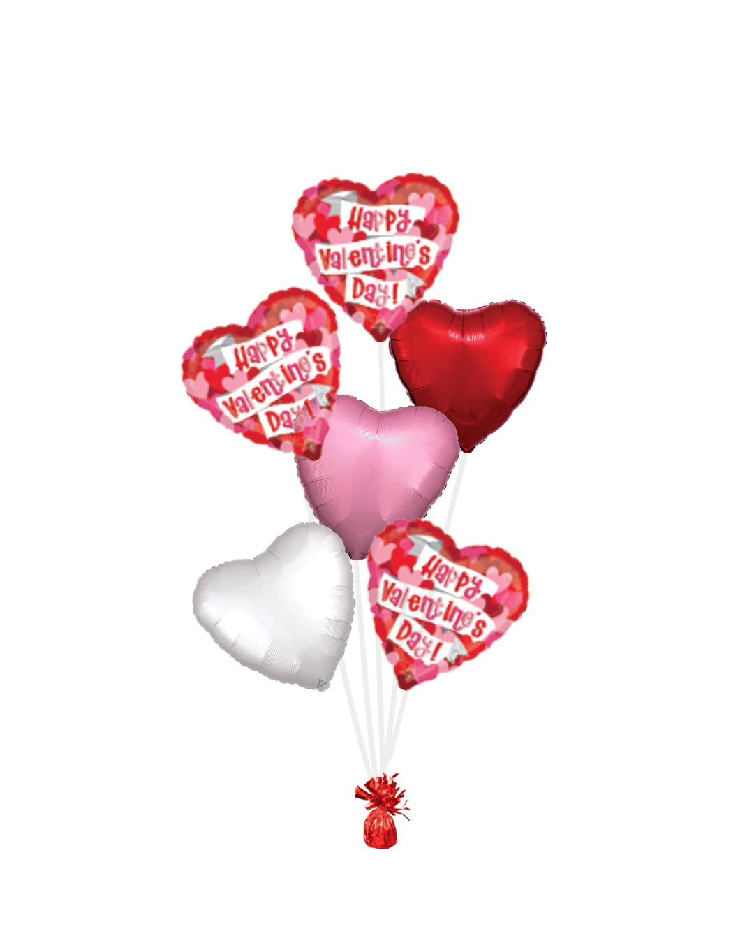 Spanish and English San Valentin and Happy Valentine's Balloon Bouquet - Image 3