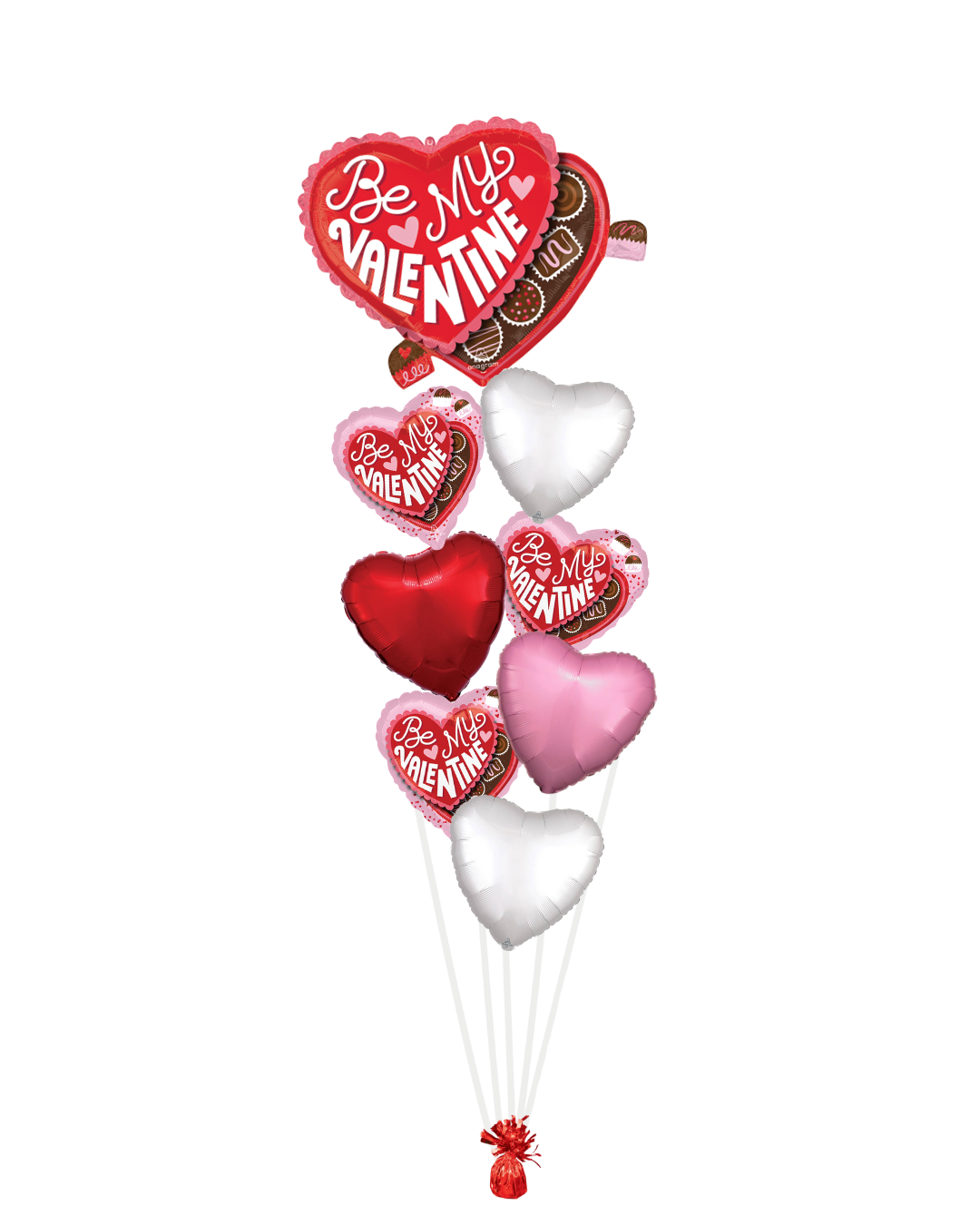 Be My Valentine Heart Balloon Bouquet