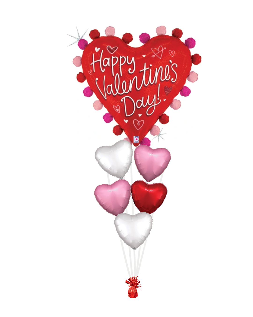 Timeless Valentine Heart Balloon Bouquet - Image 2