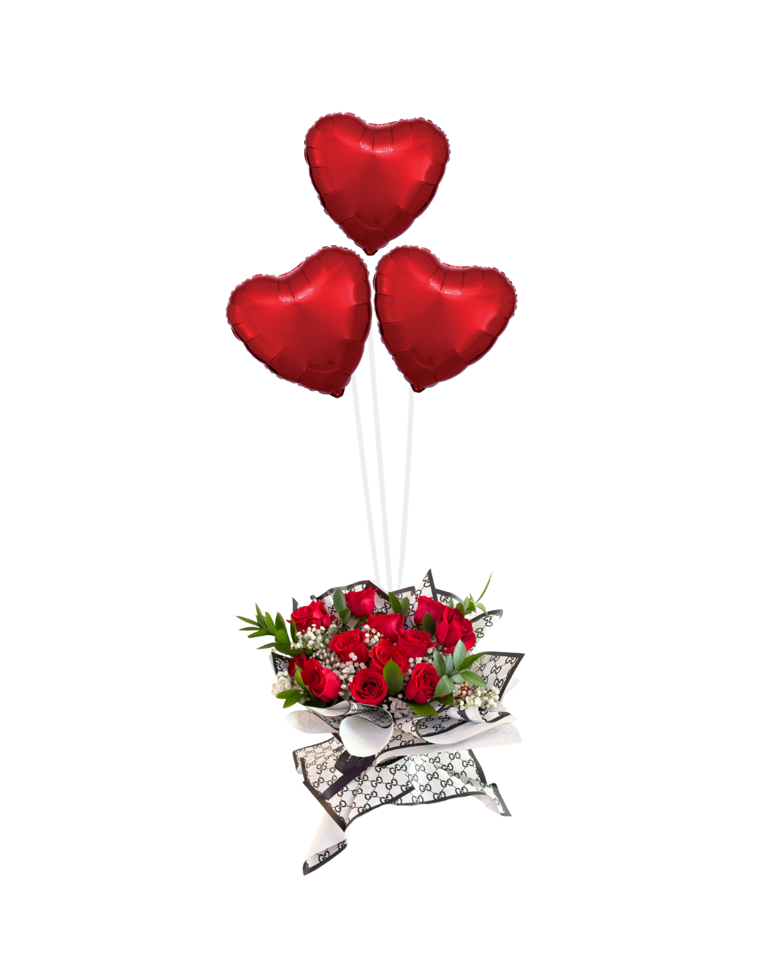 Endless Love Rose & Balloon Bouquet