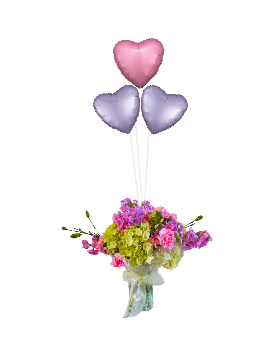 Pastel Hearts & Garden Bloom Bouquet - Image 3