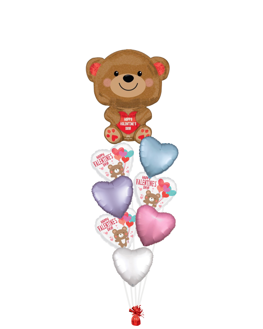 💖 Teddy Bear Balloon Bouquet