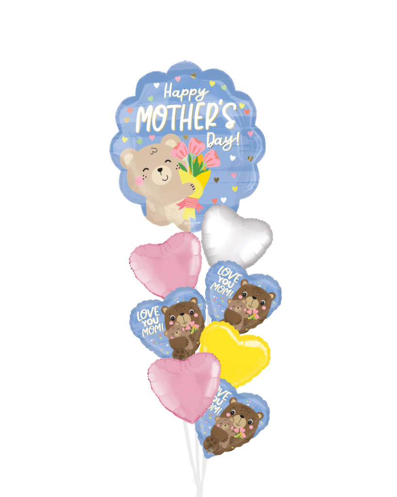 Large Mother's Day teddy bear balloon bouquet