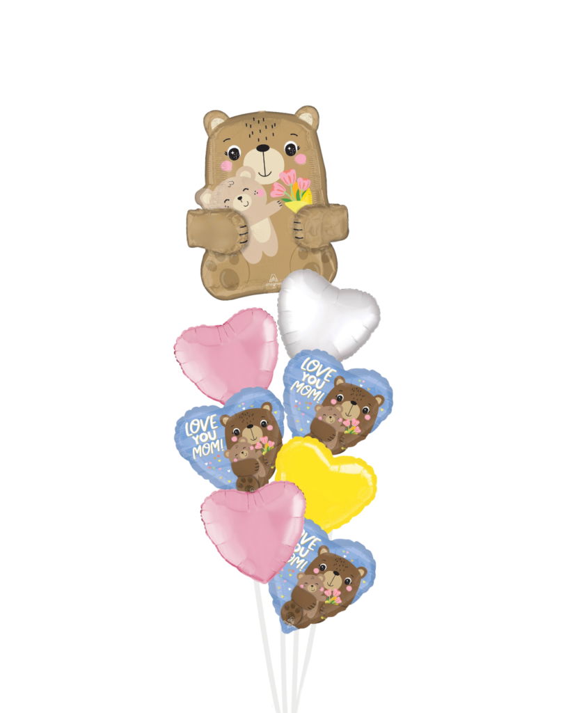 Large bear balloon bouquet Mother's Day