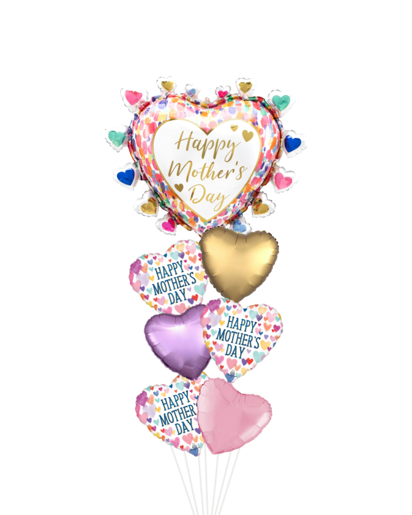 Large Mother's Day Heart Sprinkles Balloon Bouquet