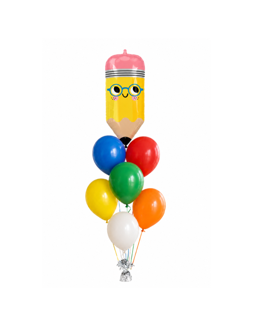 Balloons Happy Faced Pencil Bouquet Back to School
